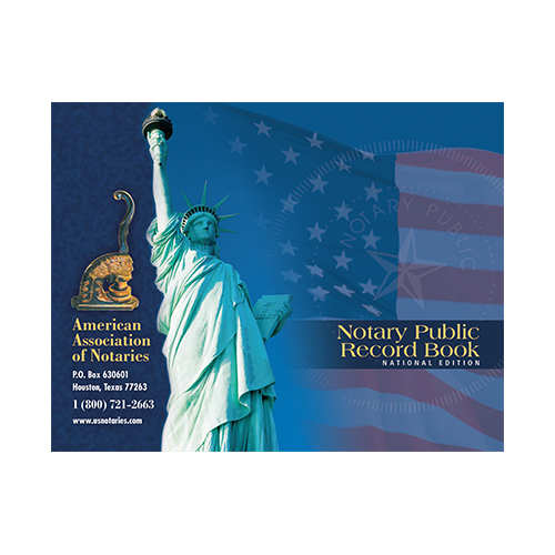 Mississippi Notary Public Record Book (Journal ) - Statue of Liberty Blue Cover