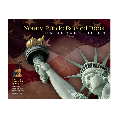 Mississippi Notary Public Record Book (Journal ) - Statue of Liberty Brown Cover